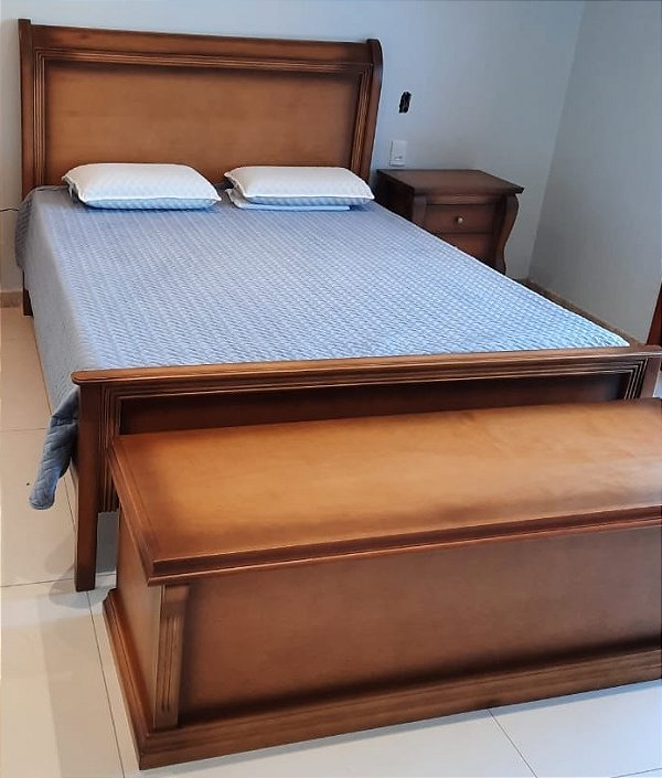 Cama de Casal Queen Size 1,60 x 2,00 Com Baú - Móveis de Gramado