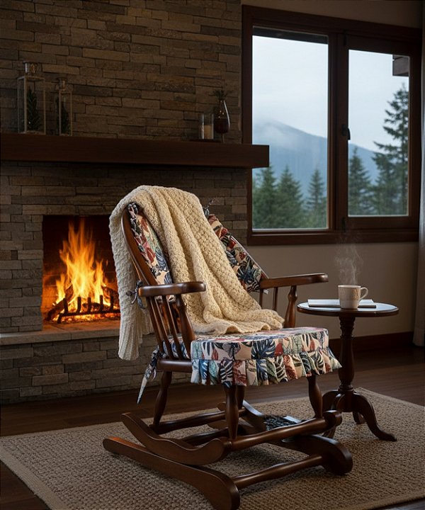 Cadeira de Balanço Florestano 90/40 x 60 x 50 - Moveis De Gramado