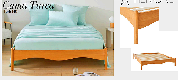 Cama Turca de Casal 1,95 x 2,05 x 40 - Móveis de Gramado