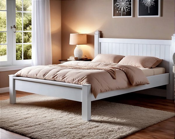 Cama de Madeira Maciça - Móveis de Gramado