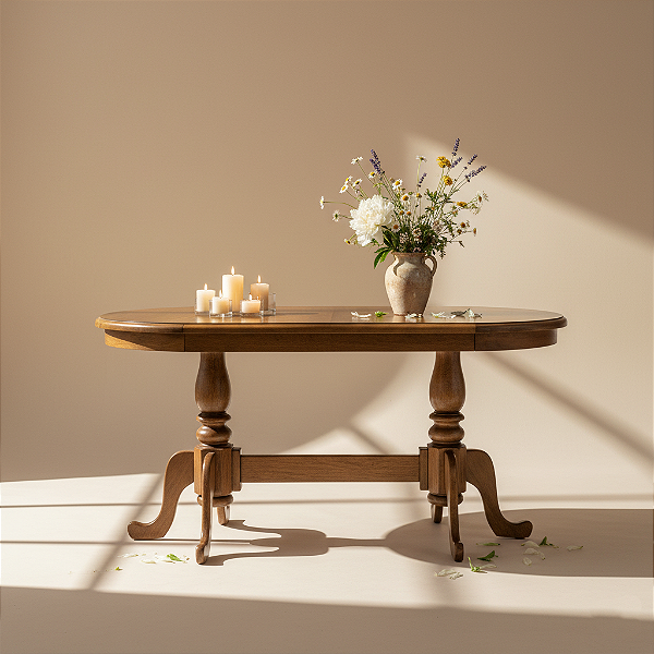 Mesa Oval - Móveis de Gramado