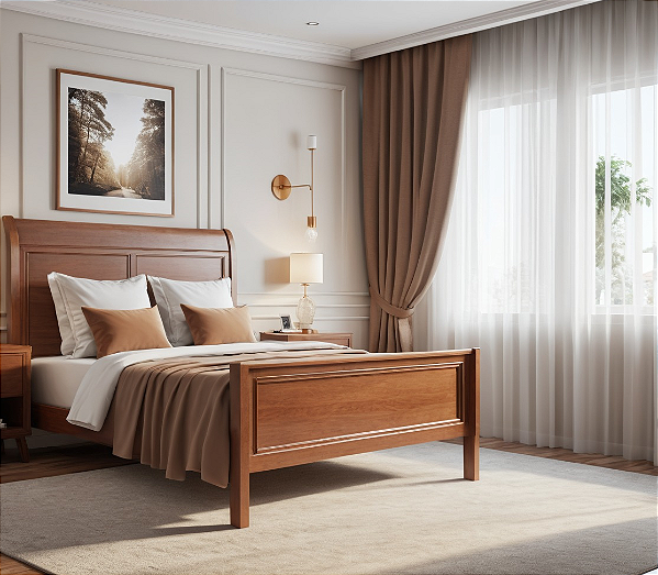 Cama de Madeira Maciça - Móveis de Gramado