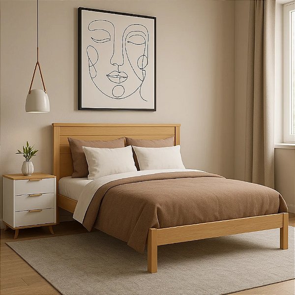 Cama de Madeira Maciça - Móveis de Gramado