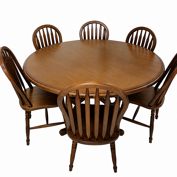 Sala de Jantar Gramado 1,20 x 1,20 - (04 Cadeiras) - Madeira Maciça - Moveis de Gramado