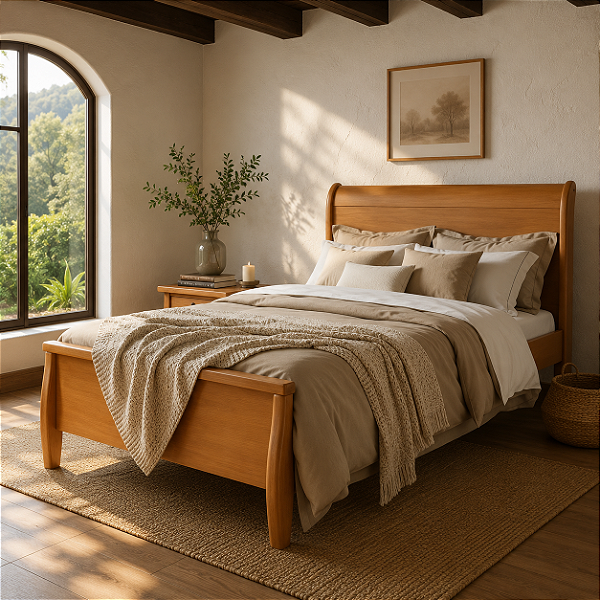 Cama Kansas 2,00 x 1,60 - Madeira Maciça - Móveis de Gramado