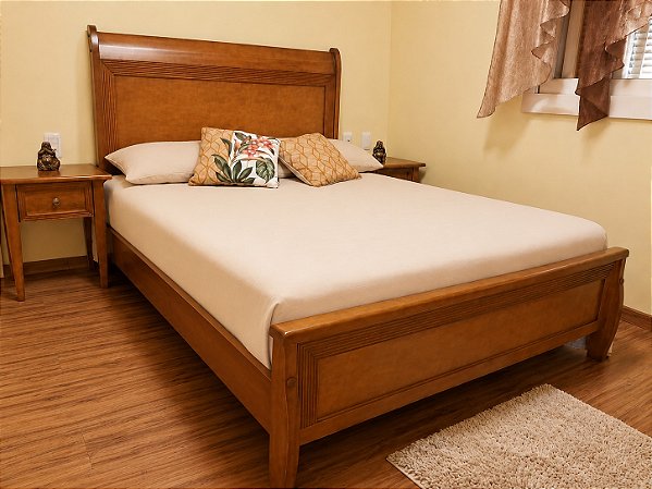 Cama Realeza 1,00 x 1,90 - Madeira Maciça - Móveis de Gramado