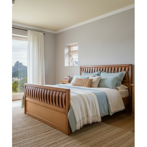 Cama Itália 80 x 1,90 - Madeira Maciça - Móveis de Gramado
