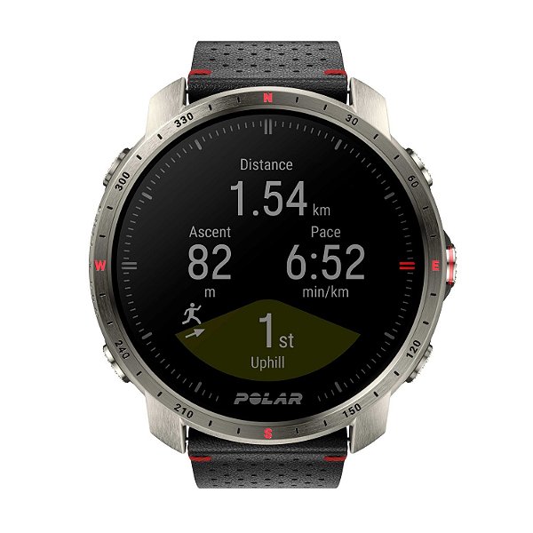 Relógio Smartwatch Polar Grit X Pro Titan M/L - Preto/Vermelho