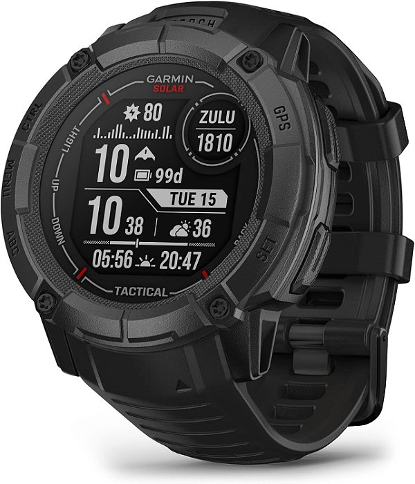 Relógio Garmin Instinct 2x Solar Tactical Edition Preto 50 Mm