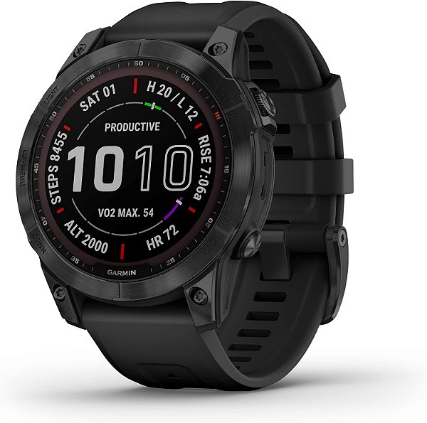 Smartwatch Garmin Fenix 7x Sapphire Solar Cinza Carbono
