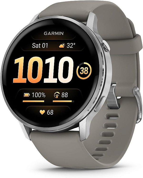 Relógio Smartwatch Garmin Venu 4 Cinza 45mm