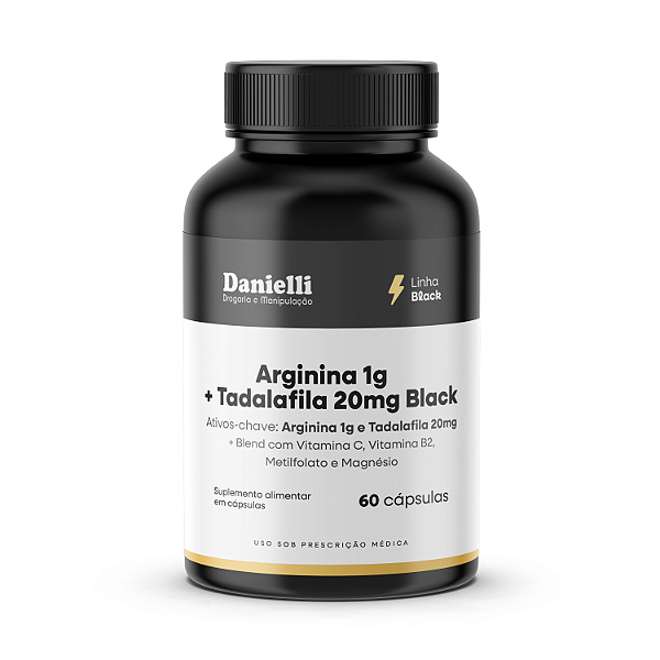 Arginina 1g + Tadalafila Black 20mg (doses)