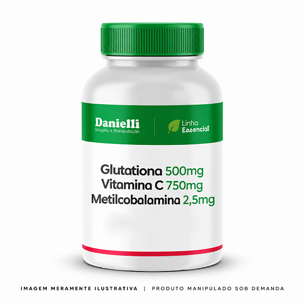 Glutationa 500mg, Vitamina C 750mg, Metilcobalamina 2,5mg