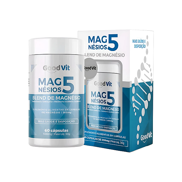 MAG5 60 Cápsulas - Magnésio Good Vit