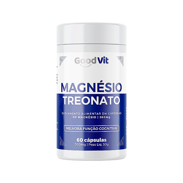 Magnésio Treonato 260mg 60 Cápsulas - Good Vit