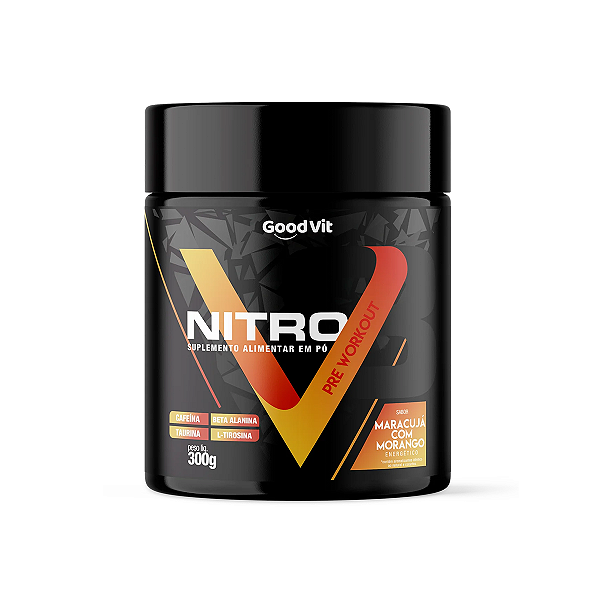 Pré Treino Nitro V8 Morango e Maracujá 300g - Good Vit