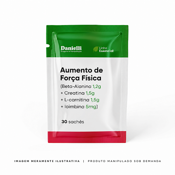 Aumento de Força Física (Beta-Alanina 1,2g + Creatina 1,5g + L-carnitina 1,5g + Ioimbina 5mg)