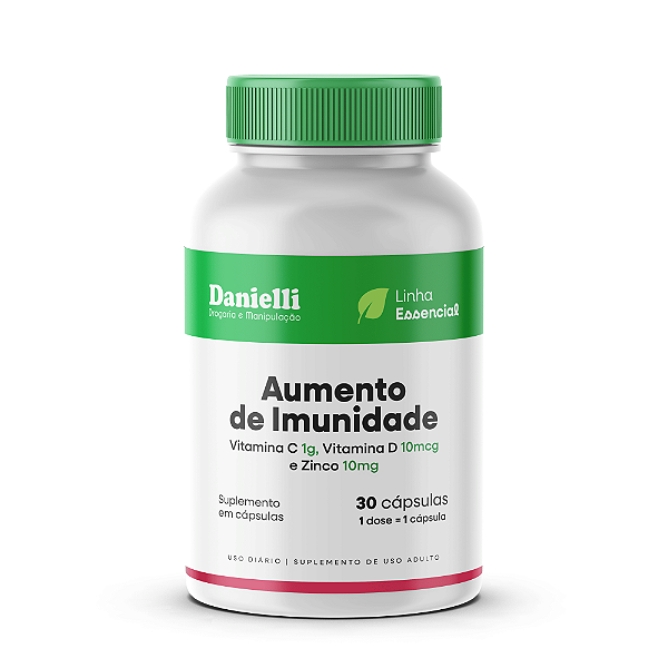 Aumento de Imunidade (Vitamina C 1g, Vitamina D 10mcg e Zinco 10mg)
