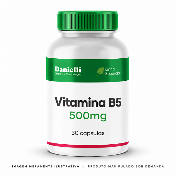 Vitamina B5 500mg - 30 cápsulas