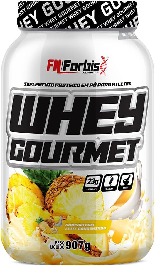 Kit 3 UN Whey Gourmet Pote - 907g - Abacaxi com Leite Condensado - FN