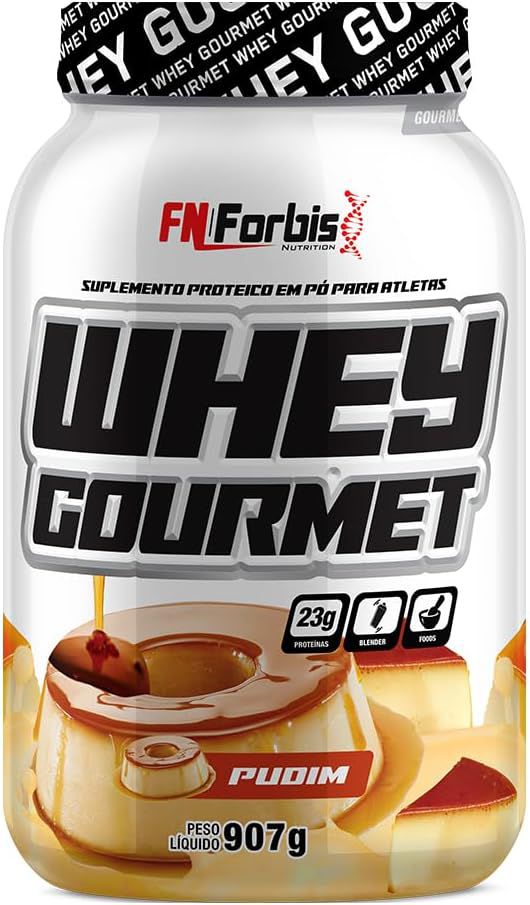 Kit 5 UN Whey Gourmet Pote - 907g - Pudim - FN