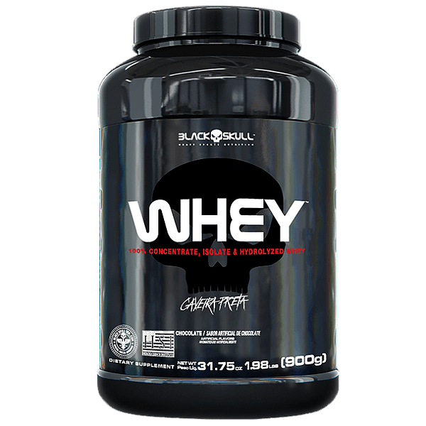 Whey 100% Pote - 900G - Black Skull