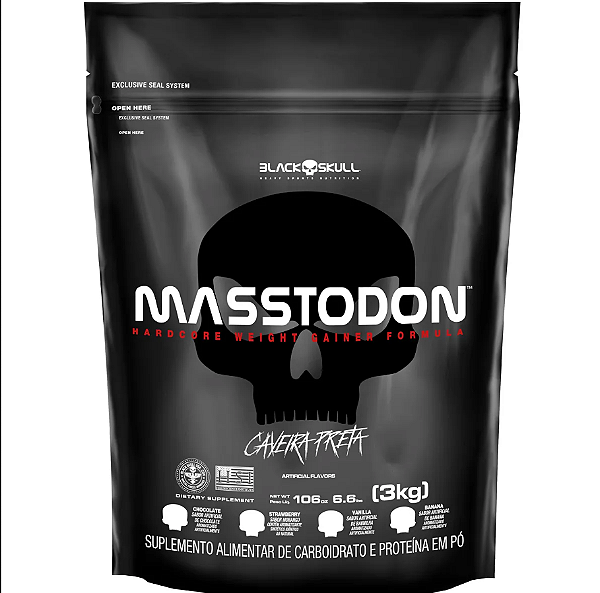 Hipercalórico Masstodon - 3 KG - Black Skull