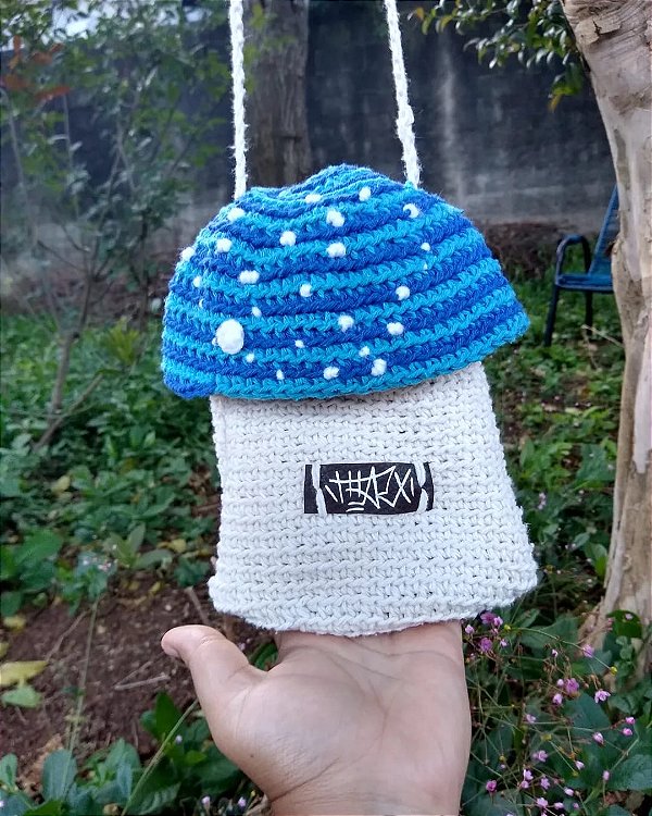 Bolsa cogumelo azul