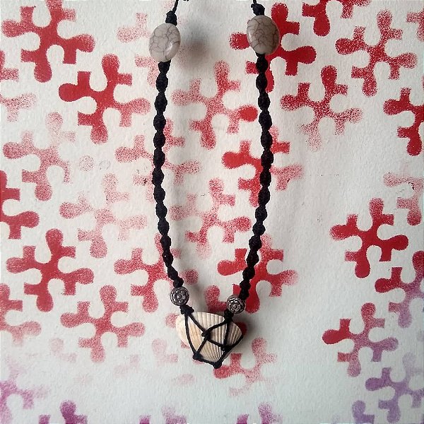 Colar difusor pessoal concha artesanal  THArt