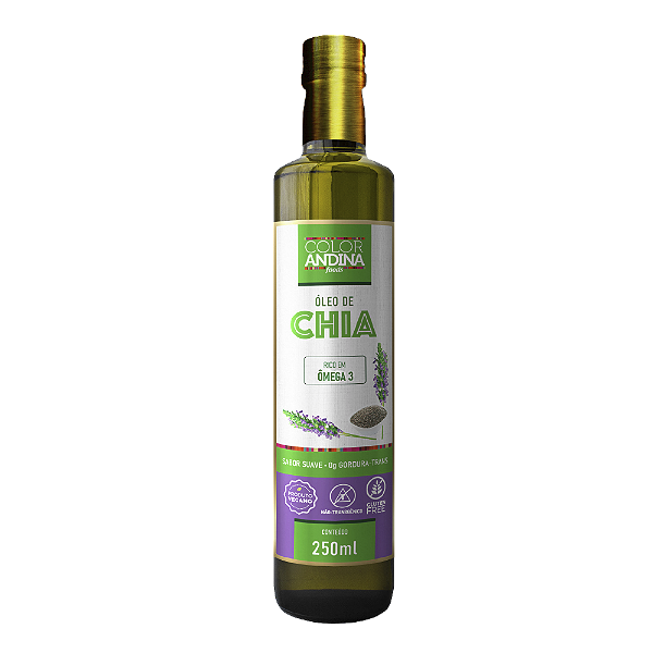 Óleo de Chia 100% Puro 250ml (Color Andina)