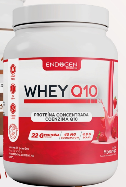 Whey Q10 Morango 450g (Endogen)