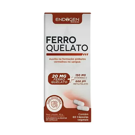 Ferro Quelato com 60 Cápsulas ( Endogen)