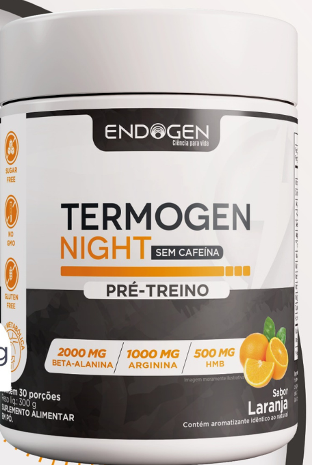 Pré Treino Termogen Night sem cafeína 300g (Endogen)