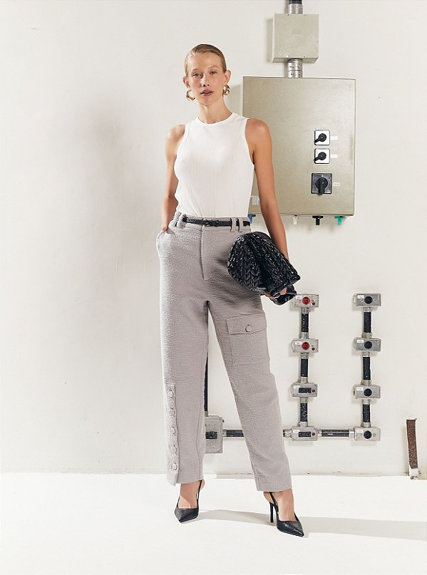 Calça Cristina Cinza