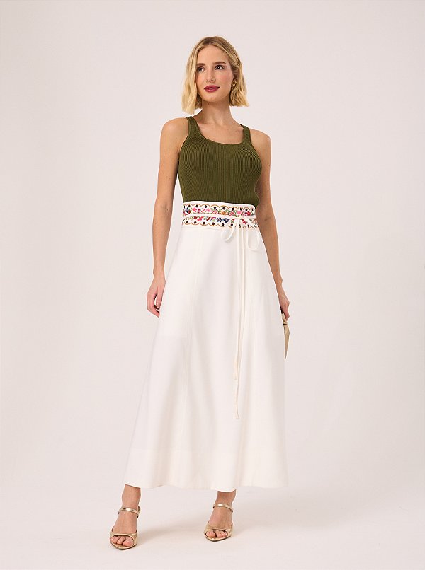 Saia Katia Midi Alfaiataria Off White