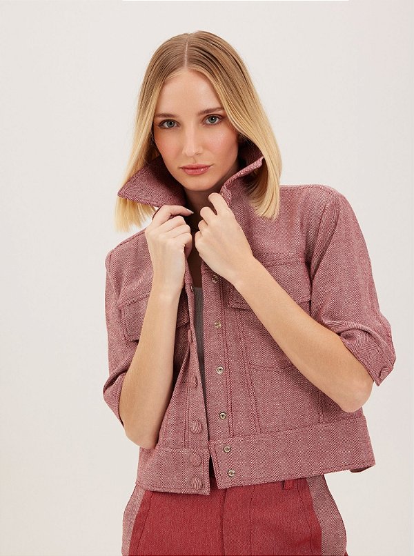 Camisa Emanuela Cropped Vermelha