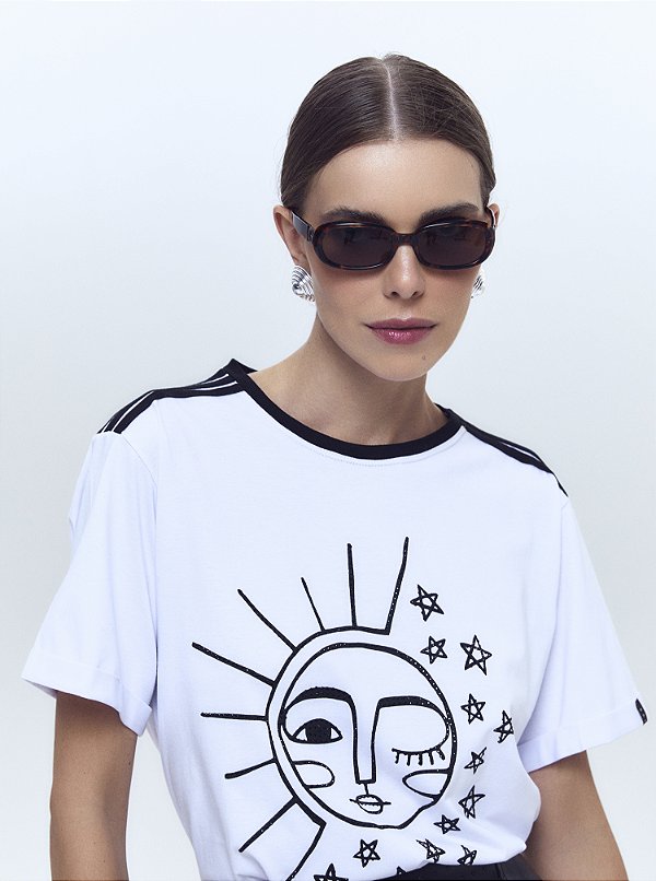 T-shirt Barbara Malha Branca