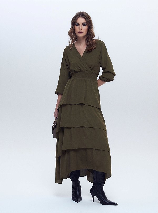 Vestido Samantha Crepe Verde