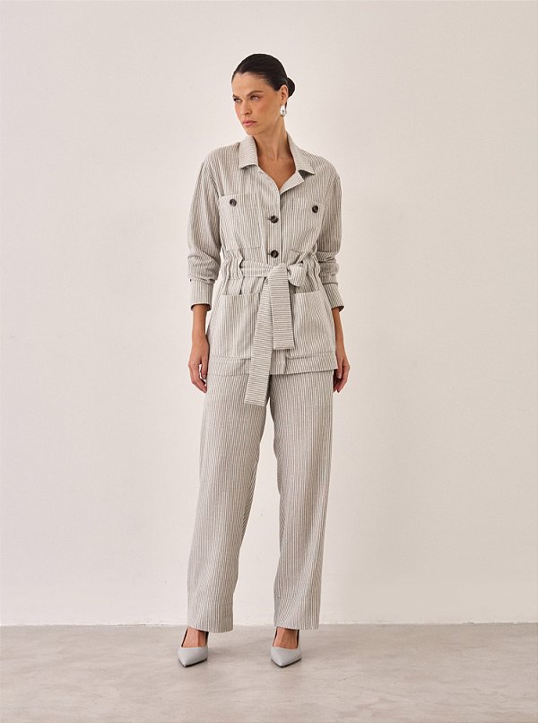 Conjunto Magda Linho Listrado