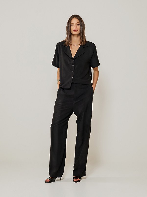 Coordenado Andrea Alfaiataria Bordado Preto