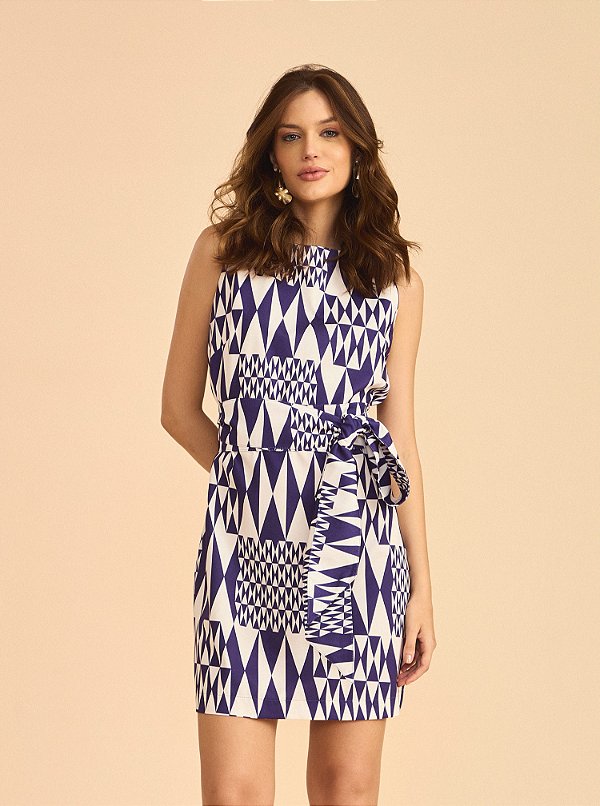 Vestido Jade Reto Estampado