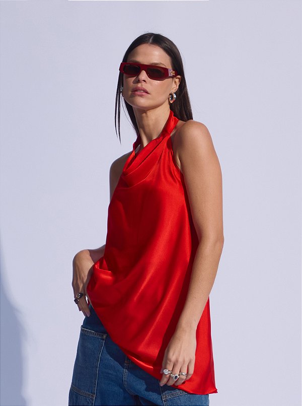 Blusa Maisa Degagê Cavada Vermelha