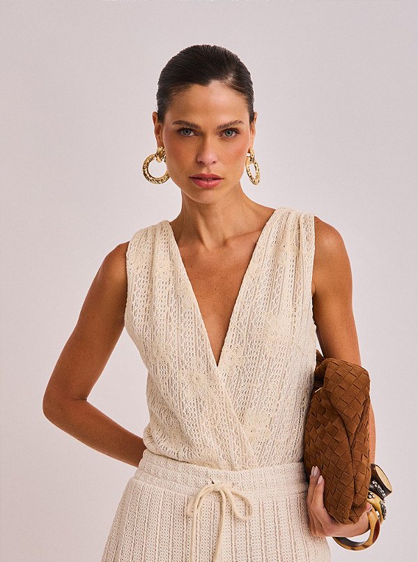 Body Leidy de Renda Off White