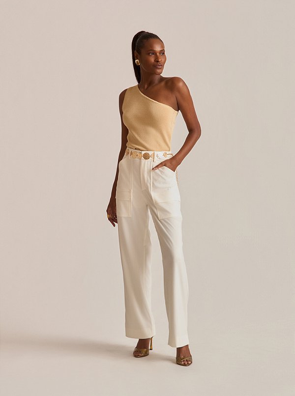 Calça Arlete Alfaiataria Off White
