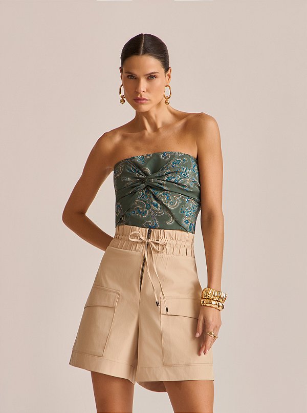 Bermuda Ease Alfaiataria Bolsos Bege