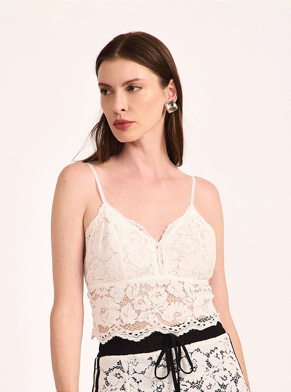 Top Code Renda Off White