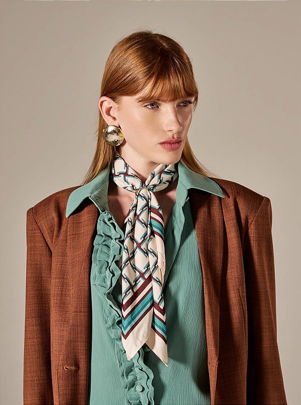 Lenço Hortênsia Estampado