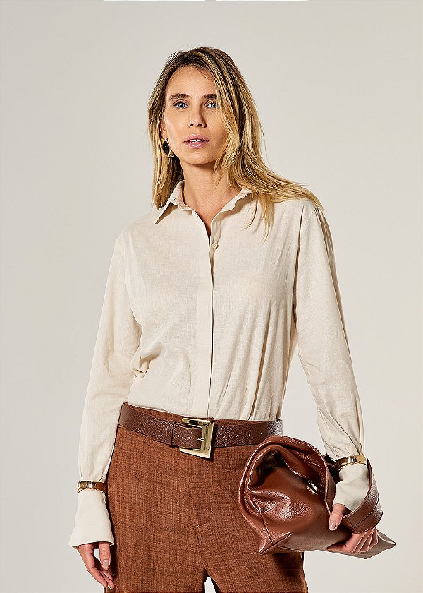 Camisa Cambraia Andreza Cru