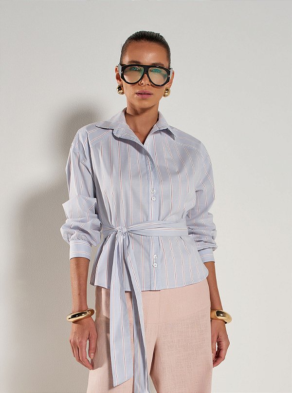 Camisa Listrada Emma Com Faixa
