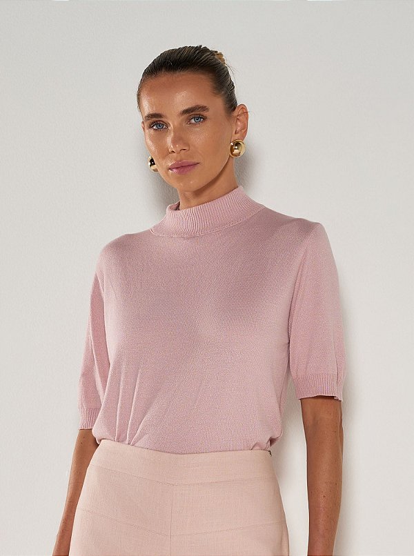 Blusa Tricot Axis Singular Rosa Claro